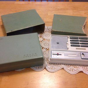 Vintage Buttonholer, Kenmore Model 17501 Sewing Machine plus accessory box